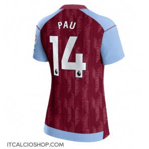 Aston Villa Pau Torres #14 Prima Maglia Femmina 2023-24 Manica Corta